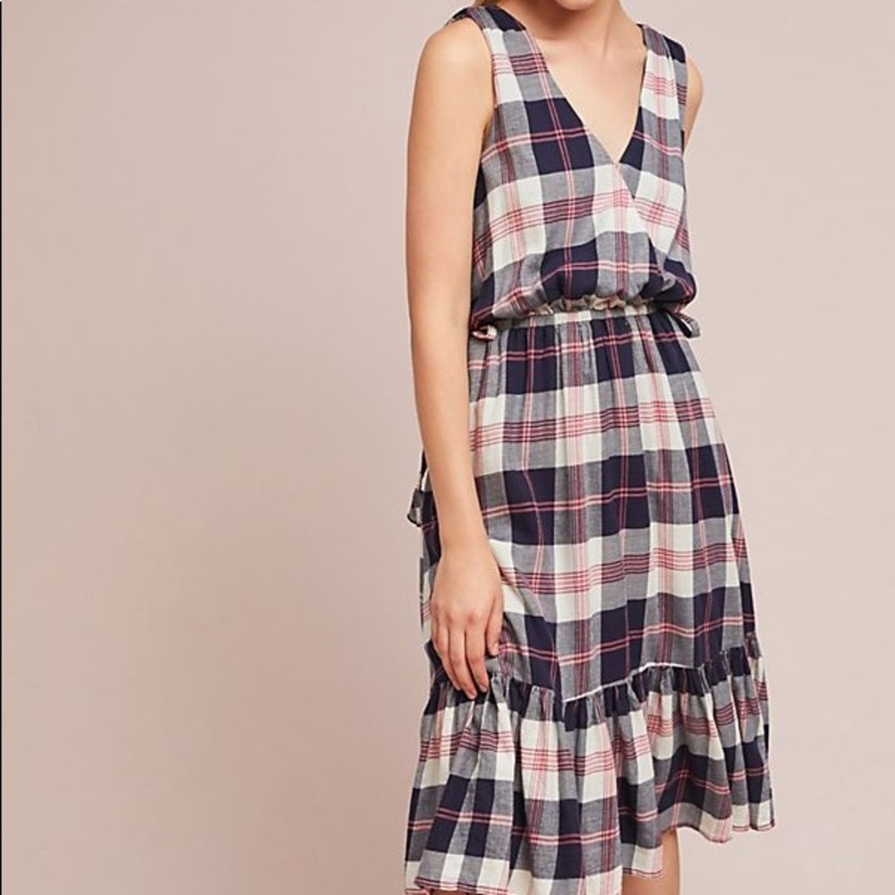 Isabella Sinclair Dickens Plaid Dress Anthro Sz L